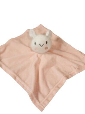 Baby Essentials Pink Bunny Rabbit Plush Lovey Floral Security Blanket Stuffed